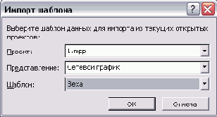 Диалоговое окно импортирования шаблона блока графика